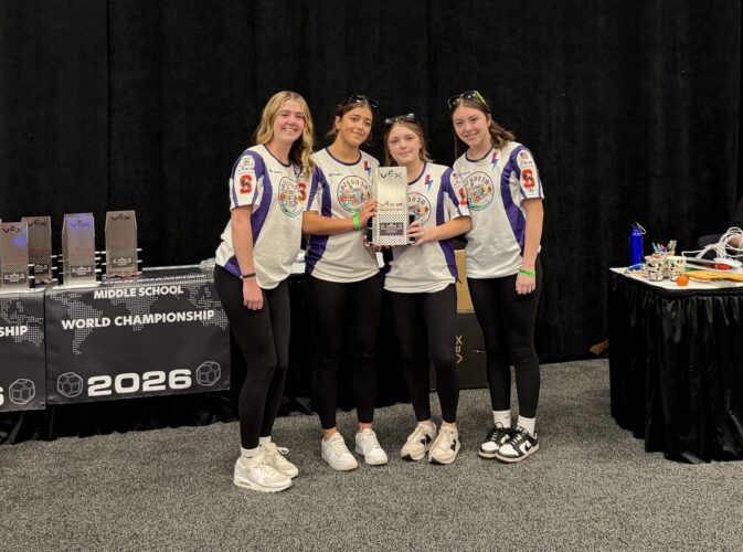Two Sherrard Middle School Teams Get Trophies at Robotics World Championships